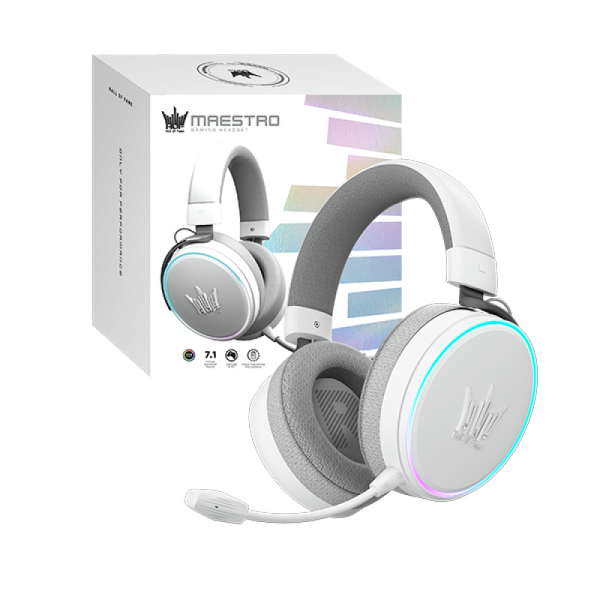 H1 Matte White Gaming headset USB 7.1