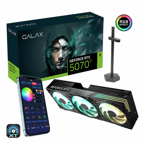 B37S Black GF RTX5070 Ti 1-Click OC PCI-E 16GB / GDDR7 256BIT  W/DP/DP/DP/HDMI/Cooling Fan