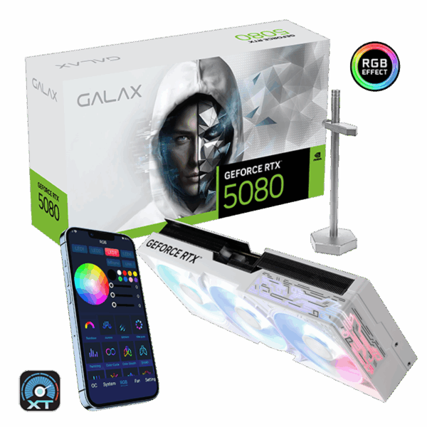 B37S Black GF RTX5080 1-Click OC White PCI-E 16GB / GDDR7 256BIT  W/DP/DP/DP/HDMI/Cooling Fan