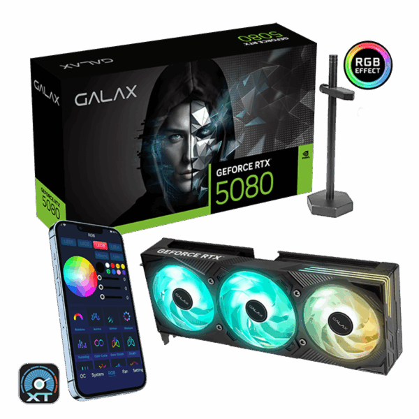 B37S Black GF RTX5080 EX Gamer PCI-E 16GB / GDDR7 256BIT  W/DP/DP/DP/HDMI/Cooling Fan