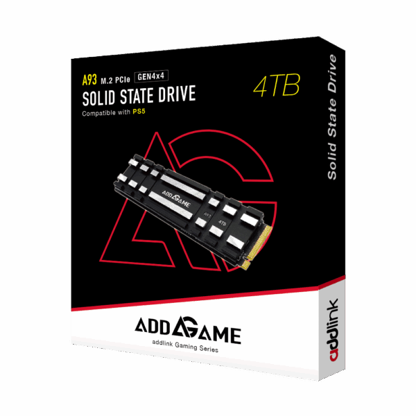 A93 AddGame M.2 PCIe GEN4X4 NVMe SSD (2280)-ad4TBA93M2P-4TB