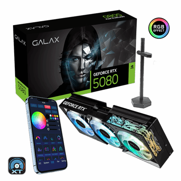 B37S Black GF RTX5080 1-Click OC PCI-E 16GB / GDDR7 256BIT  W/DP/DP/DP/HDMI/Cooling Fan