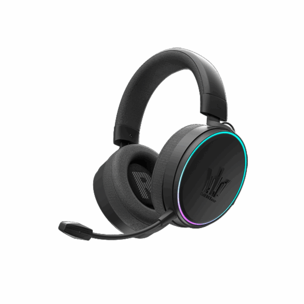 Second image of HOF Maestro H1 Gloss Black Gaming headset USB 7.1 Channel  RGB Rainbow light compatible with gaming Pad